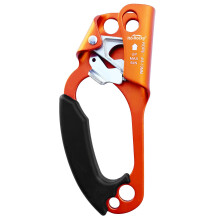 Left Hand Ascender for Arborist Rope Climbing, Ergonomic Nonslip Grip, 8‑13mm Tree Gear