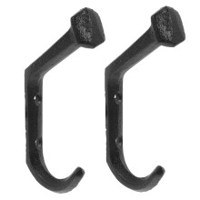2pcs Vintage Cast Iron Coat Hooks Rustic Heavy Duty Wall Mounted Hooks for Hallway Garden Patio