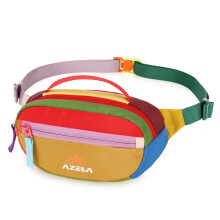 Retro Neon Yellow Fanny Pack for Women and Men, WaterResistant Waist Bag with Dual Pockets for Hiking Travel and 80s 90s Festival