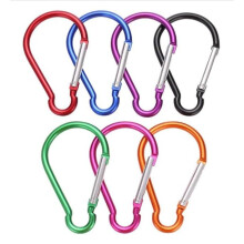 4 Inch Aluminum Carabiner Clips Set of 5, Heavy Duty Carabiner Clip for Keys, Camping and Hiking