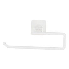 Toilet Paper Holder Wall Mounted No Drill 2in1 Storage Design White Bathroom Tissue Organizer