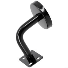 Black Wall Mounted Handrail Bracket 60x60mm, Modern Stainless Steel Stair Support, Secure Installation