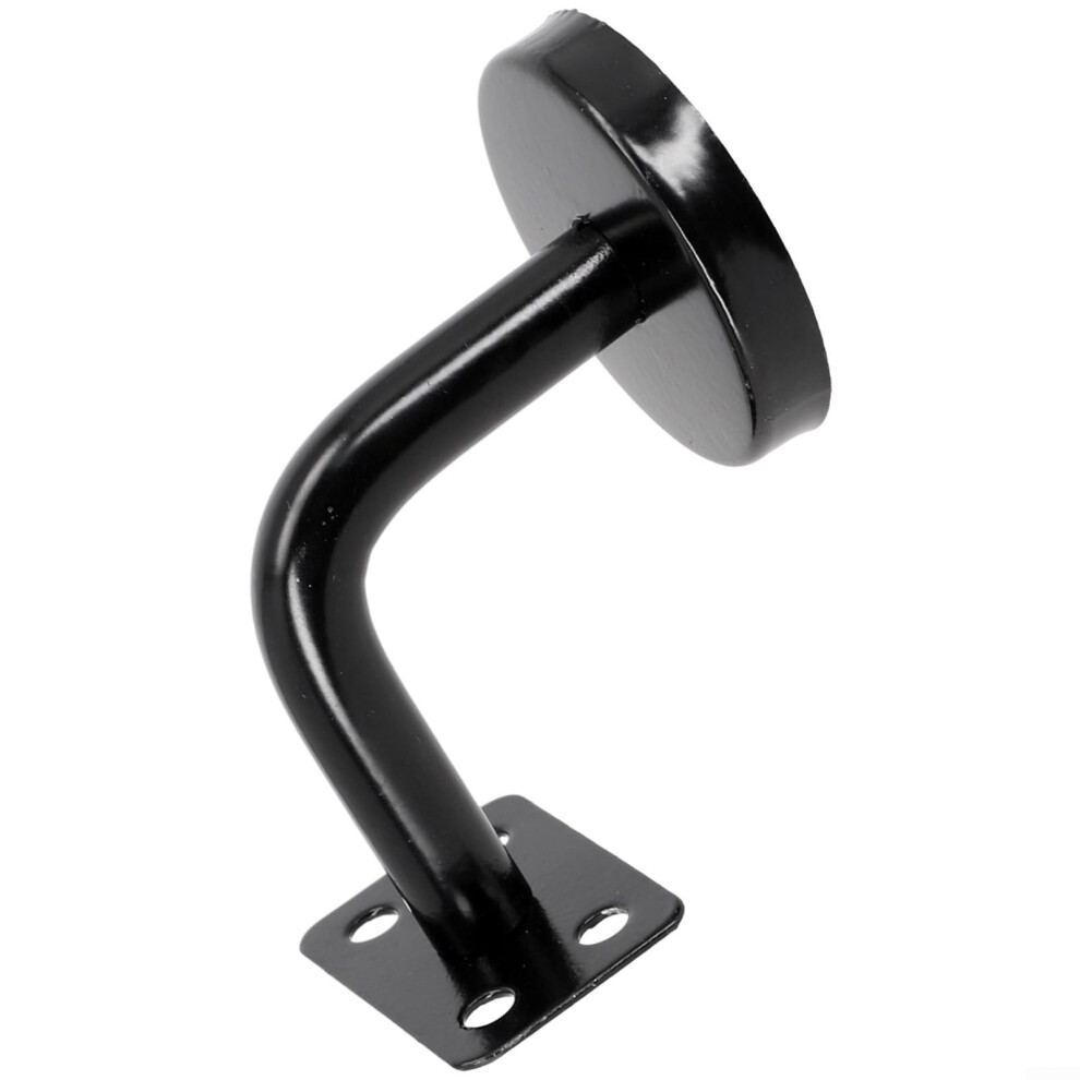 Black Wall Mounted Handrail Bracket 60X60mm, Modern Stainless Steel Stair Support, Secure Installation 9771547912941
