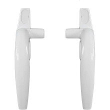 White UPVC Window Handle Pair, Durable Alloy Construction with Smooth Rotation and Easy Installation
