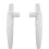 White UPVC Window Handle Pair, Durable Alloy Construction with Smooth Rotation and Easy Installation 1