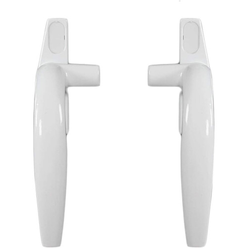 White UPVC Window Handle Pair, Durable Alloy Construction with Smooth Rotation and Easy Installation