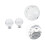 2pcs Clear Crystal Cabinet Knobs and Teardrop Dresser Drawer Pulls Easy SingleHole Install 4
