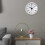 70mm Clock Insert Replacement, 2.8 Inch Round Quartz Clock Movement, Silver Trim White Face, Easy to Read 5