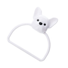 Wall Mounted Towel Holder Cartoon Dog No Drill Bathroom Towel Ring Easy Installation Space Saving Design