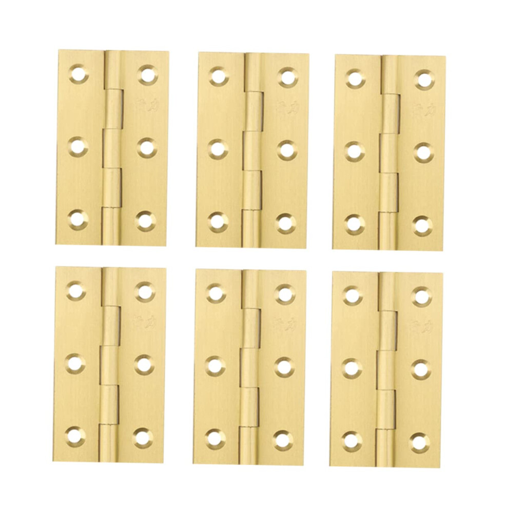 6Pcs Vintage Copper Door Hinges 7.5X4cm Silent Closing For Cabinets And Jewelry Box Durable Build 9073542059783