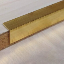 Brushed Brass Stair Nosing Trim 3/4 Inch Durable Edge Protector for Wood Flooring and Clean Floor Transition