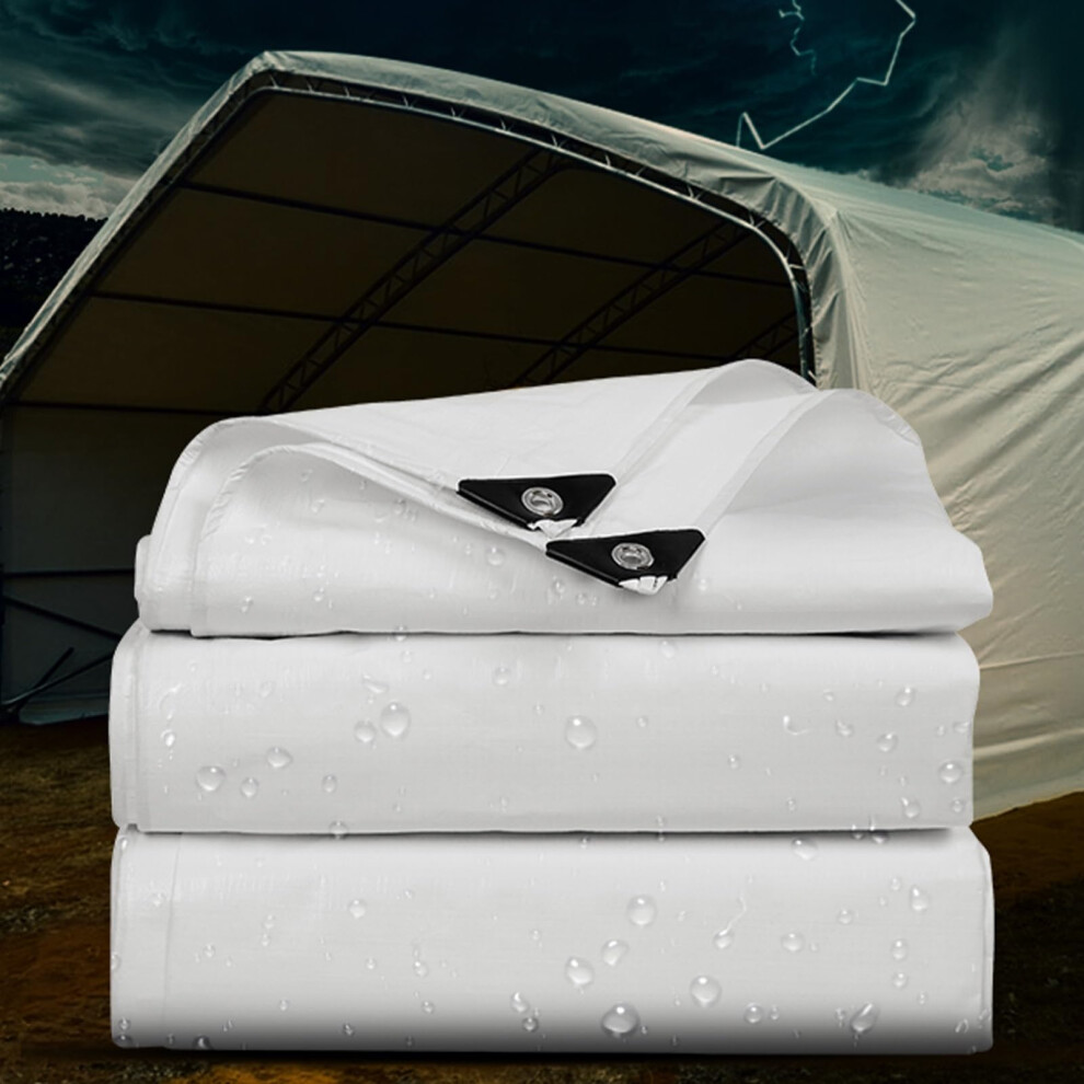 Waterproof Heavy Duty Tarp With Reinforced Grommet Design, Pvc Tarpaulin Sheet 1X1m For Camping 9073542059868
