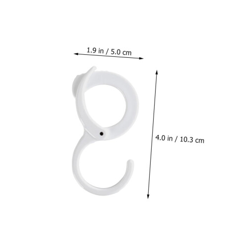 4Pcs Adjustable S Hooks with Buckle Lock for Kitchen and Bathroom, Space Saving Plastic Hanging Hooks 1