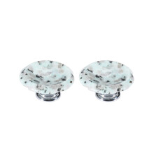 2pcs Natural Stone Cabinet Knobs PetalShaped Polished Gemstone Drawer Knobs for Dresser Wardrobe