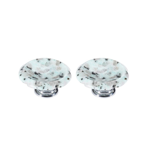 2pcs Natural Stone Cabinet Knobs PetalShaped Polished Gemstone Drawer Knobs for Dresser Wardrobe