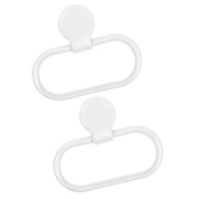 2pcs Adhesive Towel Holder for Bathroom, No Drill Wall Mounted Quick Dry Rack, Space Saving Design
