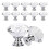 Crystal Cabinet Knobs 10 Pack Diamond Design Glass Drawer Pulls with Durable Zinc Alloy Base Transparent 1