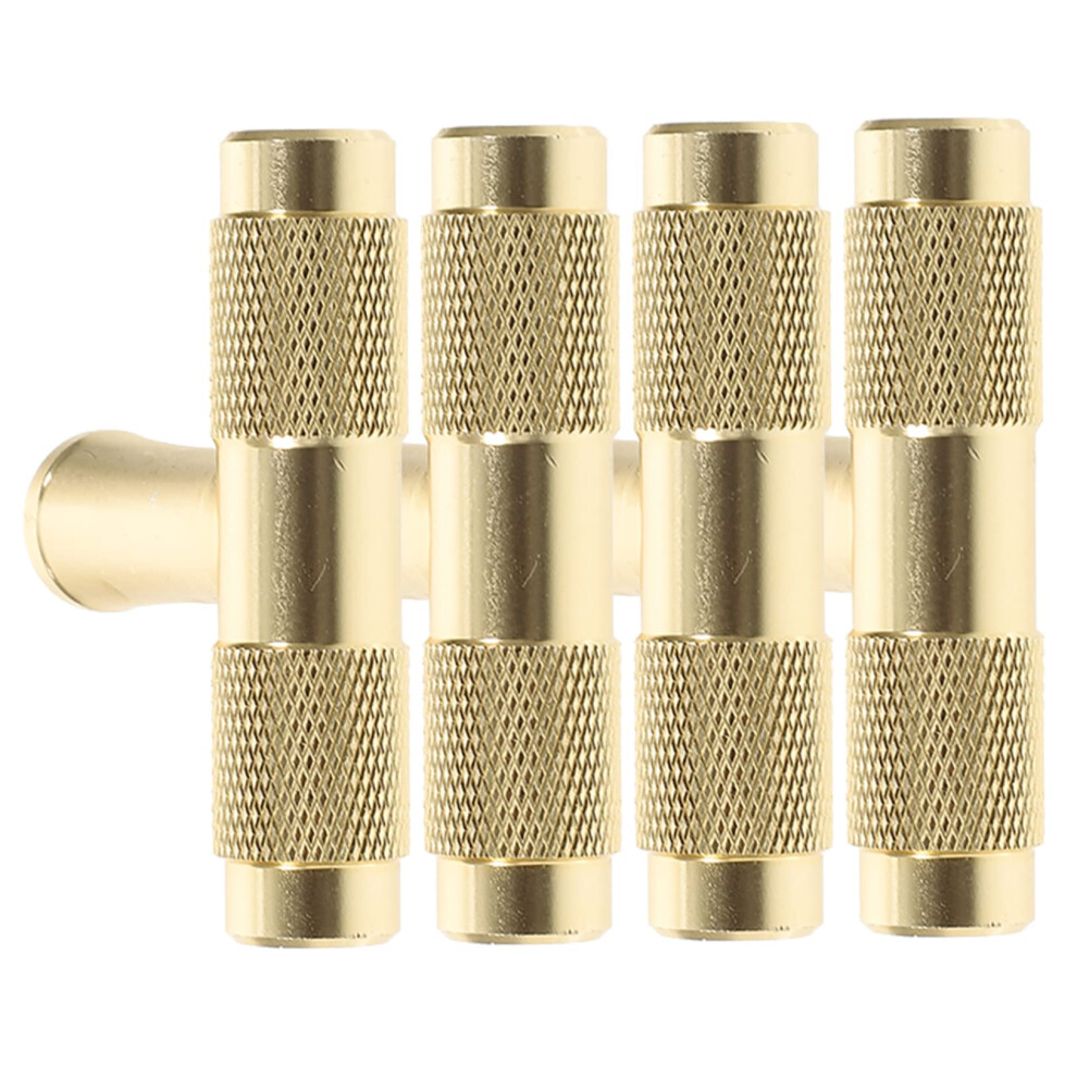 4Pcs Gold Aluminum Cabinet Pull Handles With AntiâSlip Knurled Grip, Durable Satin Finish Drawer Knobs For Wardrobe And Cupboard 9351714538152