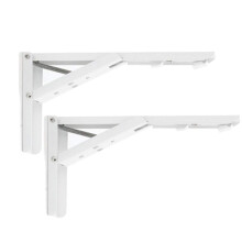 Heavy Duty Wall Shelf Brackets, Folding Triangle Iron Brackets for Wooden Boards, CorrosionResistant Design