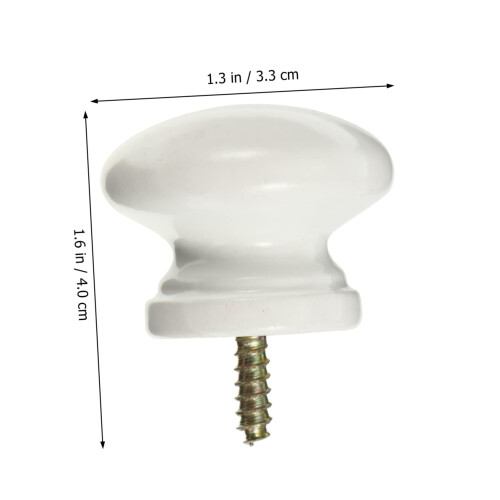 8pcs White Round Cabinet Knobs Set, Modern Drawer Pulls, Easy Installation for Wardrobe and Closet 2