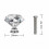 Crystal Cabinet Knobs 10 Pack Diamond Design Glass Drawer Pulls with Durable Zinc Alloy Base Transparent 2
