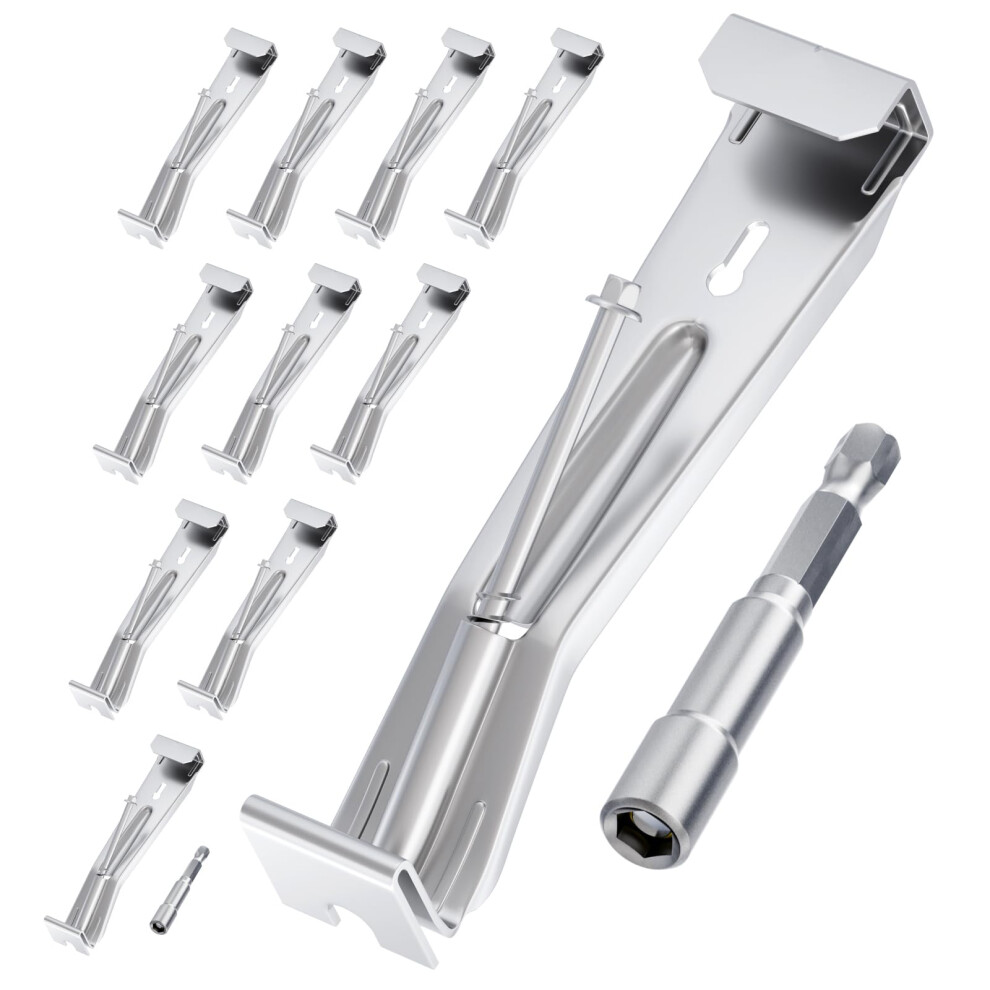 25Pcs 5 Inch K Style Hidden Gutter Hangers With Screws For Aluminum Gutters, CorrosionâResistant 9330225390350