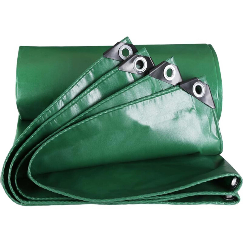 18Mil Heavy Duty Waterproof Tarp With Rustproof Grommets, Durable Pvc Tarpaulin For Outdoor Protection 9330225390374