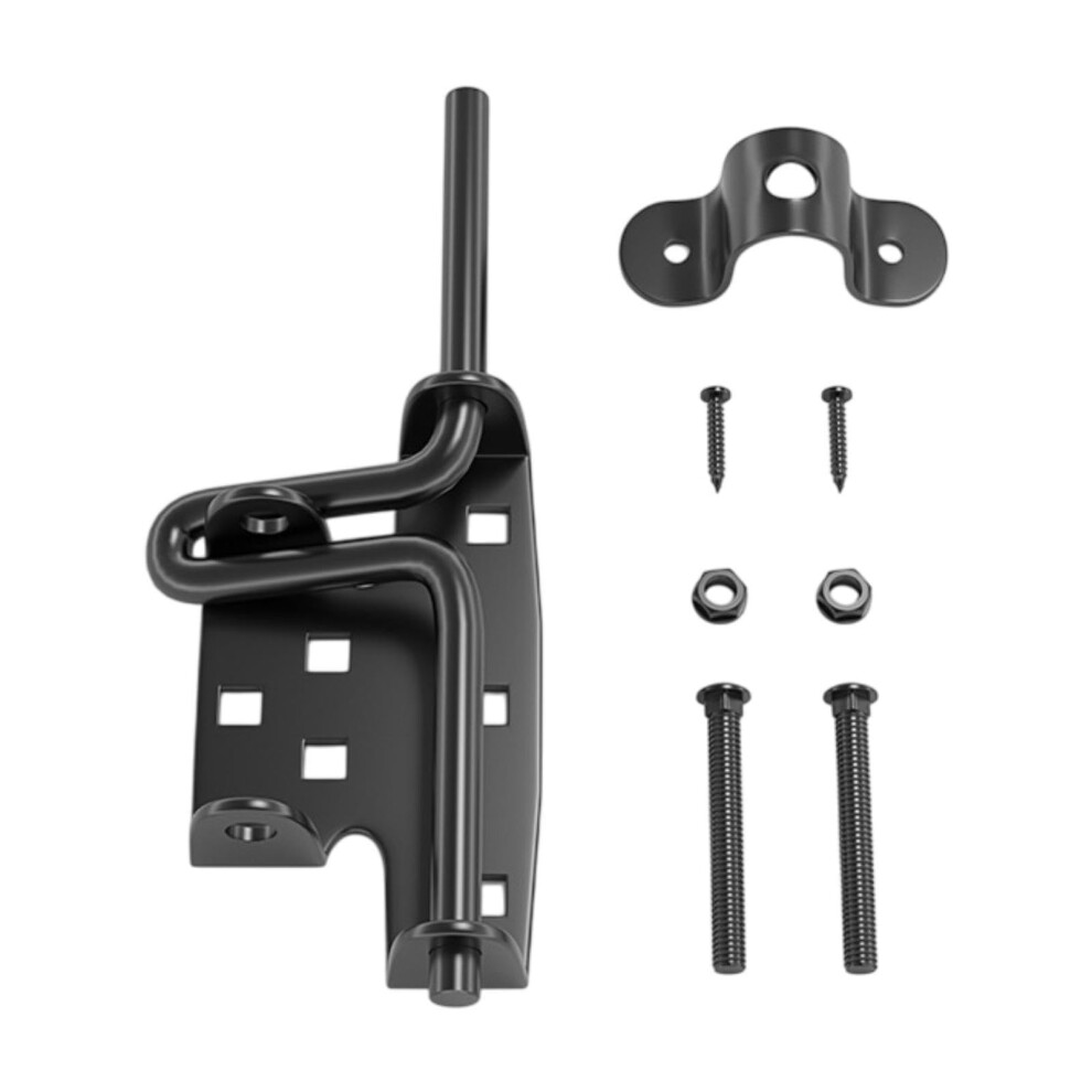 Automatic Self Locking Barn Door Latch Heavy Duty Carbon Steel Slide Bolt Gate Latch For Farm And Yard 9351714538381