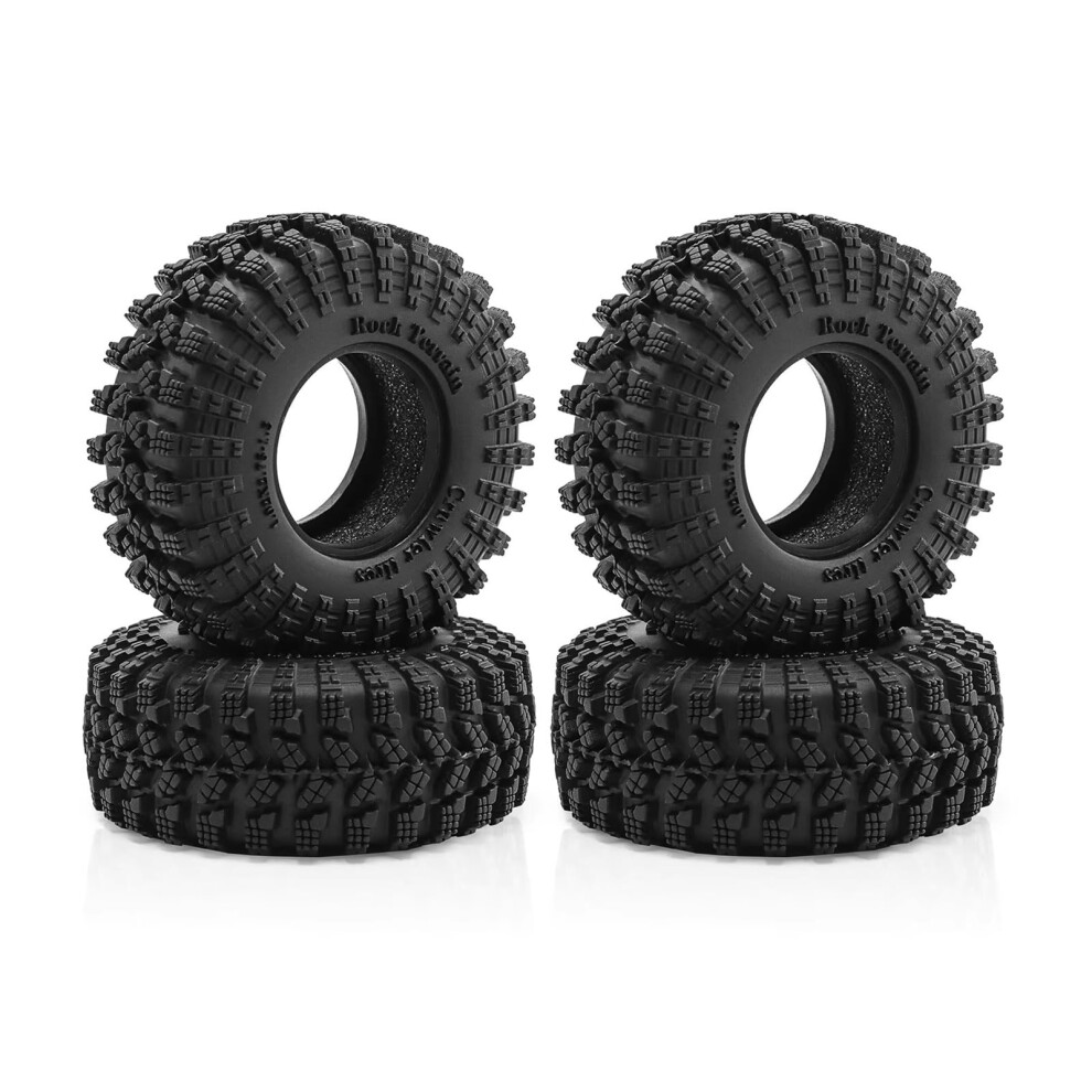Traction 1.0 Inch Rc Crawler Tires For Scx24 Axial Enduro 24, Soft Durable Rubber Wheels 4Pcs 9073542064046