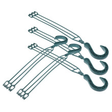 5pcs Rotatable Plant Hanging Hooks Durable Plastic Triple Hook Stability Wall Mount for Indoor Outdoor Use