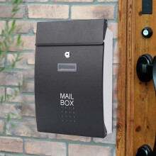Large Capacity Wall Mounted Mailbox, Lockable Rustproof Steel Post Box for Home and Outdoor Use
