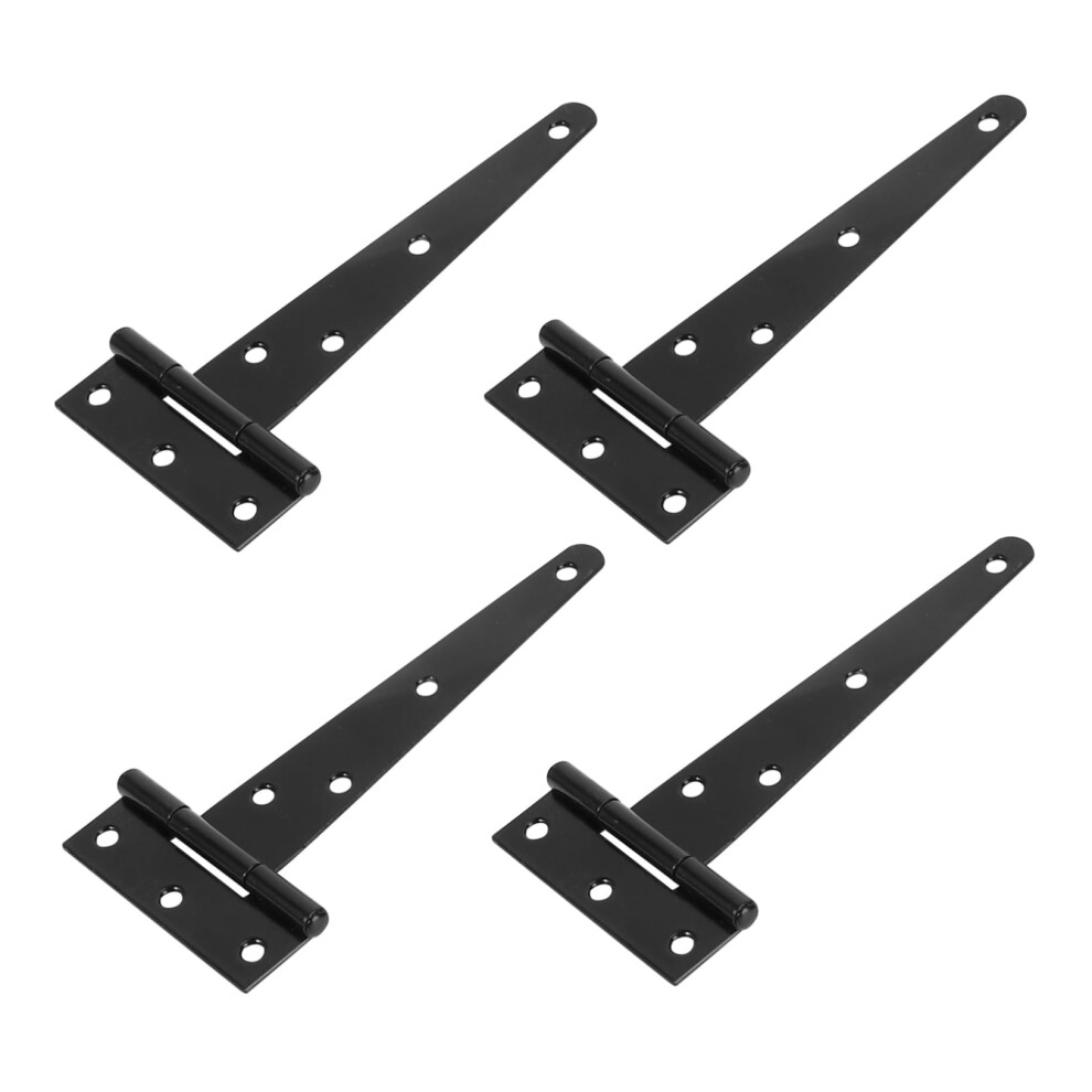 4Pcs Rustproof Heavy Duty T Shape Door Hinge Black Iron 8 Inch For Gates And Home Diy Projects 9351714538435