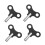 4Pcs Clock Winding Key Set, Universal Clock Compatibility, Durable Iron, Antique Decorative Style 1