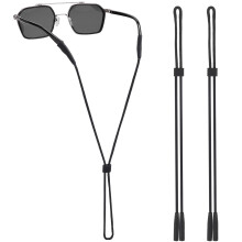 Adjustable Silicone Eyeglass Strap 2 Pack – Anti Slip Glasses Retainer for Sports Men Women Kids