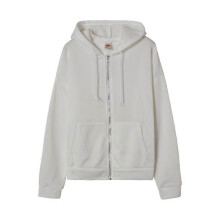 (XL, off white) Sweatshirt Hoodie Oversize Hooded Cardigan Sweatshirts Gray Women Clothes Solid Zip Up Hoodies Autumn Women Tops Long Sleeves