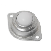 6PCS 1 Inch Ball Transfer Bearing Caster Wheels White Nylon for Furniture Smooth Omnidirectional Rolling