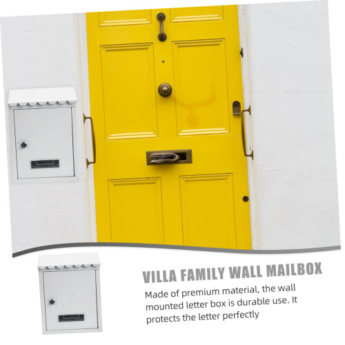 Vintage Wall Mounted Locking Mailbox for Home and Villa, WeatherResistant Secure Design 2