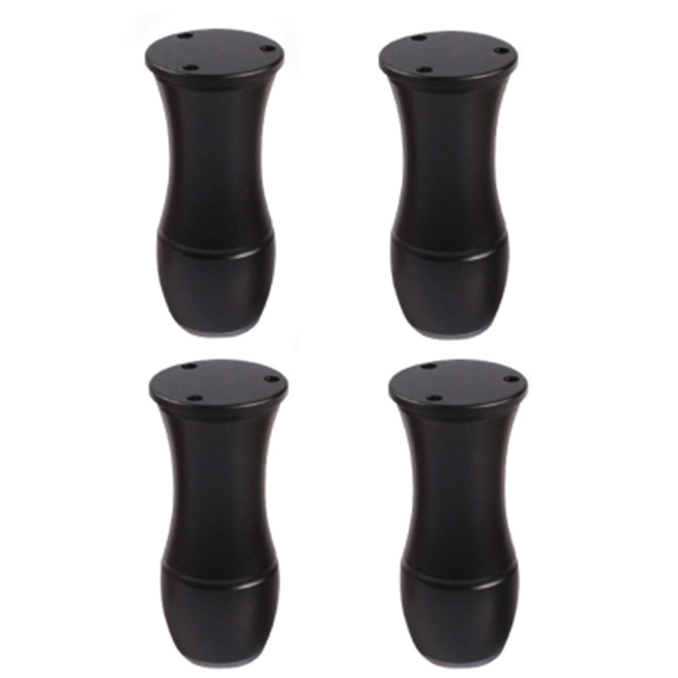 Black Metal Furniture Legs 8Cm Set Of 4, Adjustable Cabinet Feet For Sofa Table Bed, RustâResistant Stable Support 9771547913856