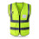 Class 2  Visibility Safety Vest with 5 Pockets, 360 Reflective Strips, ANSI/ISEA Workwear 1