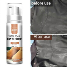 (suede) Leather Foam Cleaner Car Seat Sofa Leather Bag Care Maintenance Agent Decontamination Dry Cleaner 200ml