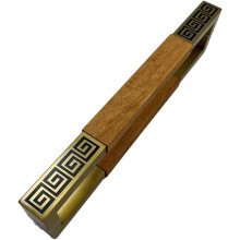 Stainless Steel Push Pull Door Handle Pair 120cm Wood Grain DualSided HeavyDuty for Glass or Wooden Doors