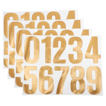 House Address Numbers Stickers Waterproof Vinyl Decals for Mailbox Outdoor Use Modern Style 4 Sets