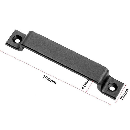 Matte Black Iron Barn Door Handle, Durable Easy Grip Pull for Indoor and Outdoor Use 1