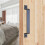 Matte Black Iron Barn Door Handle, Durable Easy Grip Pull for Indoor and Outdoor Use 3