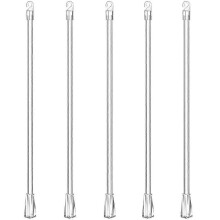 (43.00X1.10X1.10CM, As Shown) 5pcs Blind Wand Vertical Blinds Replacement Parts Blind Rod with Tail Hooks