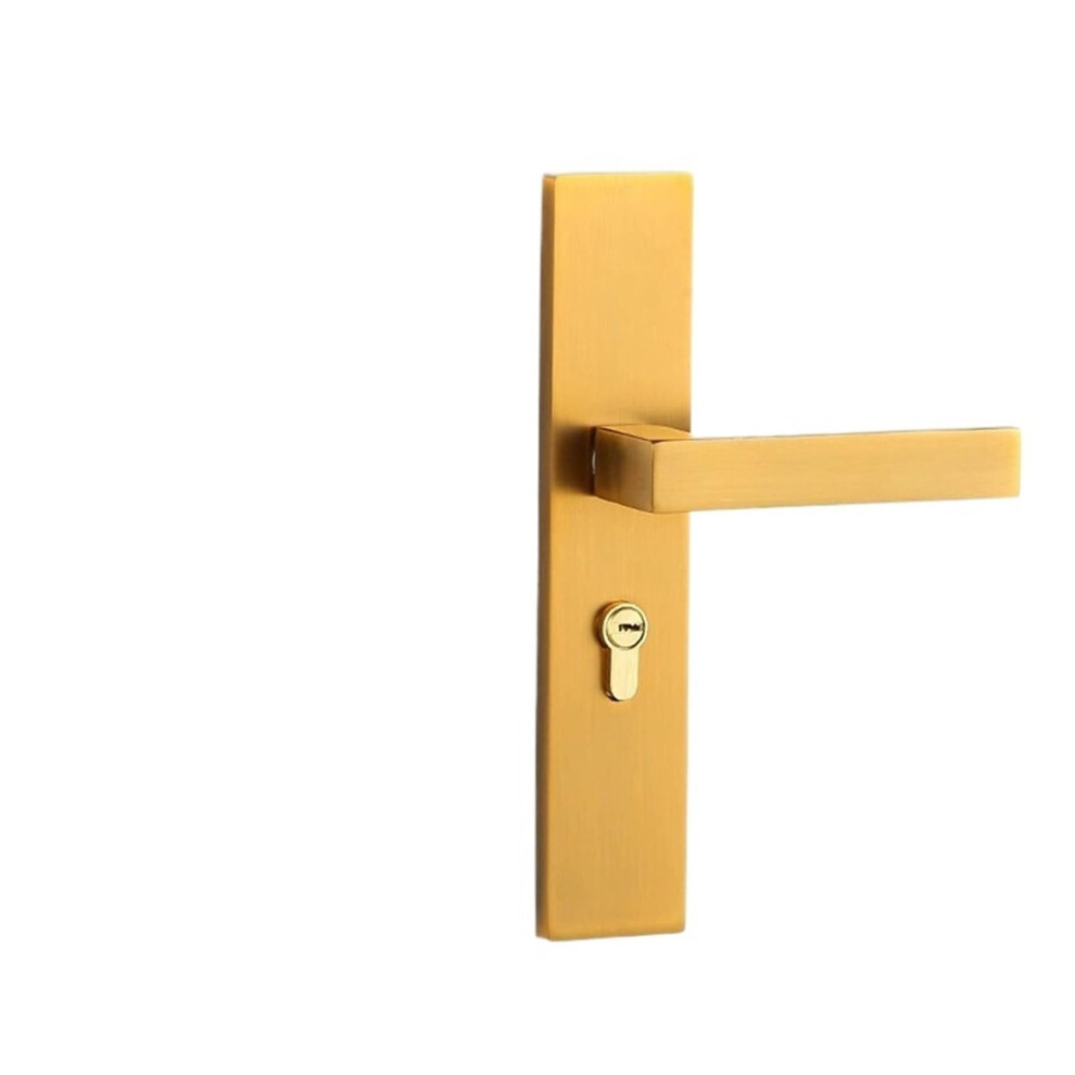 Magnetic Silent Interior Door Lock Yellow Bronze Finish, Modern Copper Door Latch 35Â55Mm 9073542061335
