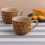2 Brown Reactive Glaze 350ml Tea Cup Set LP74396 1