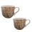 2 Brown Reactive Glaze 350ml Tea Cup Set LP74396 2