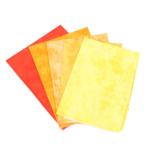 5Pcs Cotton Quilting 19.7x17.7in Reddish Yellow