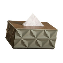 Elegante houten deksel tissue box voor thuis hotel-Groente